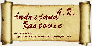 Andrijana Rastović vizit kartica